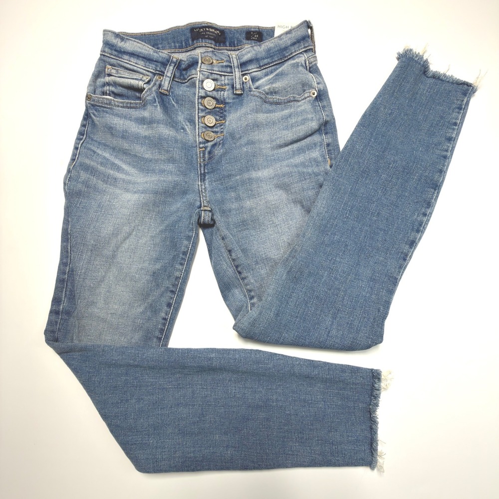 Lucky Brand Bridgette‎ High Rise Skinny Jeans Womens 0/25 NWT Button Fly